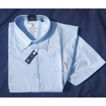 Short Sleeve Shirt; white, grey, pale blue