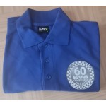 60th Anniversary Polo Shirt Royal Blue